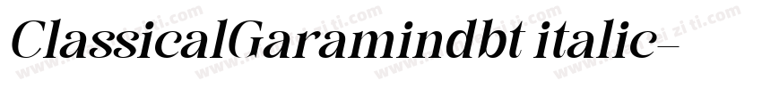 ClassicalGaramindbt italic字体转换
